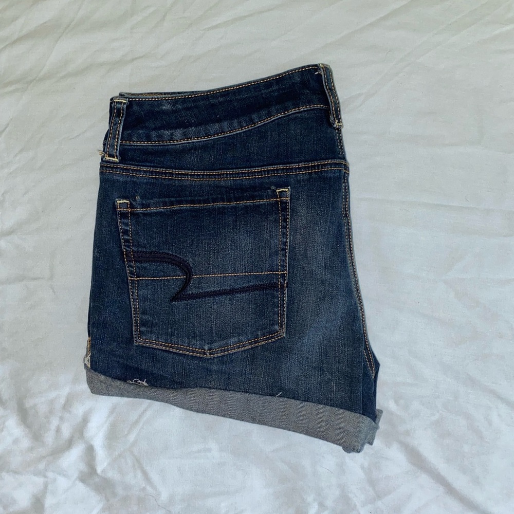 American Eagle size 12 Dark Blue Jean Shorts